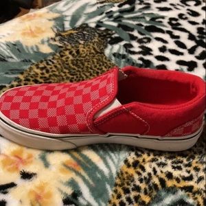 red and white vans for kids